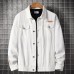 Men's Jacket Large Size Male Casual Autumn And Winter Jacket Loose Embroidered Coat