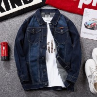 Plus Size Jeans Thick Denim Jacket Casual Denim Shirt Jacket for Men