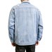 Spring and Autumn Men Cowboy Denim Jacket Casual Hole Coat