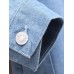 Spring and Autumn Men Cowboy Denim Jacket Casual Hole Coat