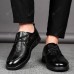 Autumn Men's Soft Leather Shoes Daily Business Casual Soft-soled Non-slip Middle-aged Father Shoes