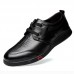 Autumn Men's Soft Leather Shoes Daily Business Casual Soft-soled Non-slip Middle-aged Father Shoes