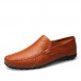 Leather Large Size Breathable Men Casual Peas Shoes