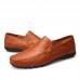 Leather Large Size Breathable Men Casual Peas Shoes