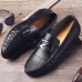 Male Outdoor Soft Driving Flat Loafers Leather Men Casual Shoes