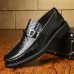 Men's Crocodile Pattern Business Casual Shoes Soft Bottom Leather Shoes