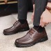 Men's Leather Casual Lace Shoes Soft Bottom Shoes