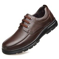 Men's Leather Casual Lace Shoes Soft Bottom Shoes