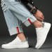 Men's Spring and Autumn Korean Style Simple Breathable All-match White Shoes Casual Sneakers