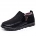 Slip On Soft Sole Wool Lining Round Toe Flat Warm Shoes For Men