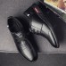 Spring and Autumn Men's Lace-up Outdoor Casual Shoes Flat-heel Soft Leather Breathable British Fashion Shoes