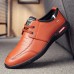 Spring and Autumn Men's Lace-up Outdoor Casual Shoes Flat-heel Soft Leather Breathable British Fashion Shoes