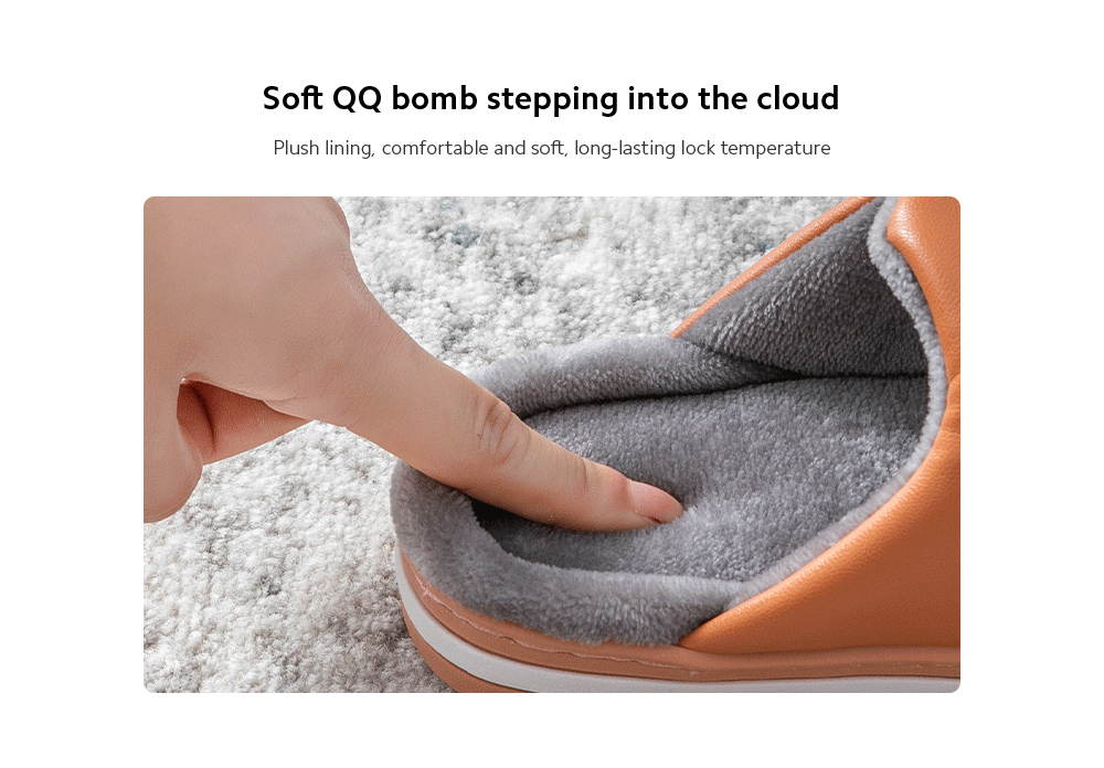 Heavy-bottomed Cotton Slippers Soft QQ bomb stepping into the cloud