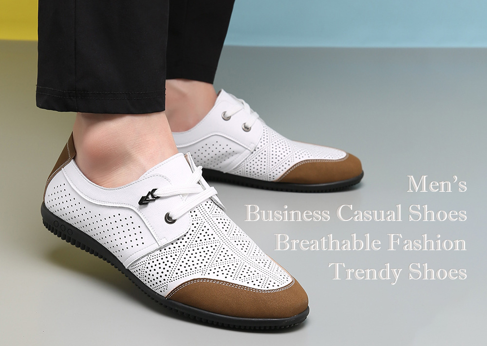 Men's Business Casual Leather Lace Shoes